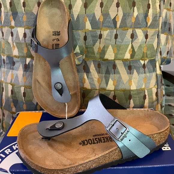 Birkenstock Shoes - New Birkenstock Gizeh onyx sandals sz 38 7.5